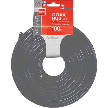 Rca 100 Ft. Black RG6 Coaxial Cable VH6100R